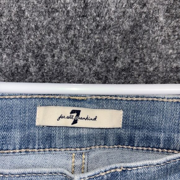 7 for All Mankind Tailorless Dojo Jeans Womens Size 32 Light Wash - Picture 3 of 12